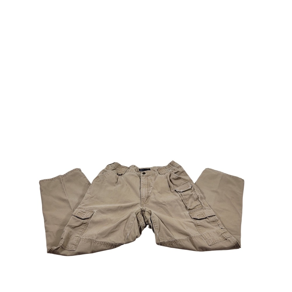 5.11 Tactical Cargo Pants Mens 34x30 Khaki‎ Excellent Cotton Canvas Work 74251
